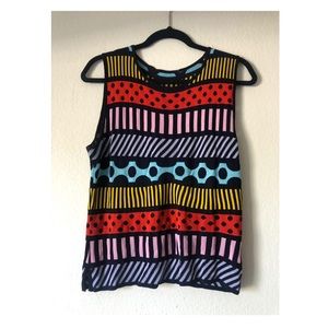 Vintage colorful, sleeveless top
